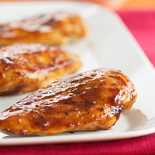 Poitrines de poulet avec nappage aigre-doux